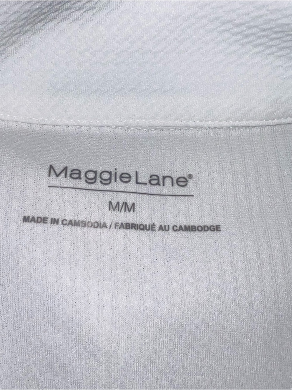 Maggie Lane Medium White Sleeveless Golf Polo Waffle Knit Pickleball Coastal - Picture 6 of 10
